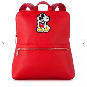 Mickey Mouse Disney Store Red Backpack Purse Tote Bag - Faux Leather - Red